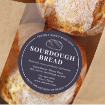 Adesivo de Pão de Padaria Sourdough Purple Taupe