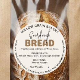 Adesivo de Pão Sourdough Lei da Cabana Rústica Beg