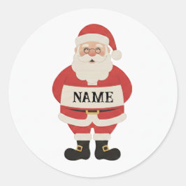 Adesivo de Papai Noel Segurando Placa | Férias Per