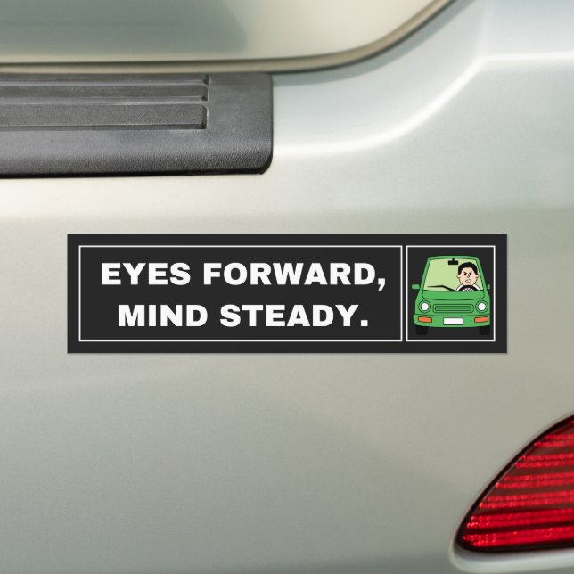 Adesivo de Para-choque Alerta Sábio Atraente (No carro)