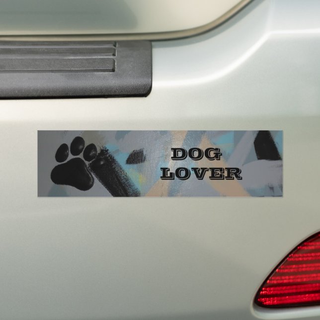 Adesivo de Para-choque Amante de Cachorro (No carro)
