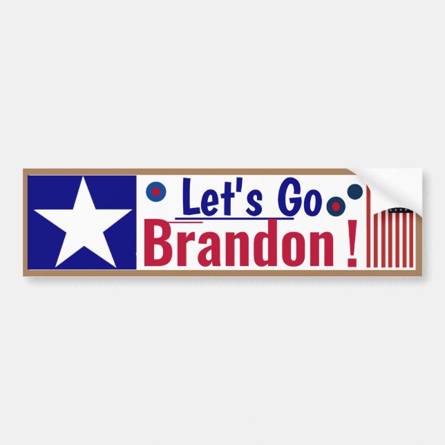 Adesivo de Para-choque Amigável Vamos Brandon (Frente)