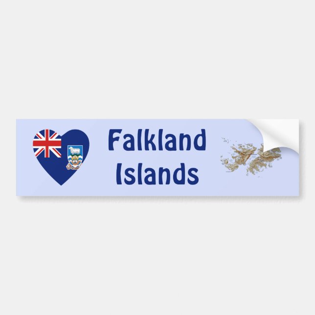 Adesivo de Para-choque Bandeira das Ilhas Falkland (Frente)