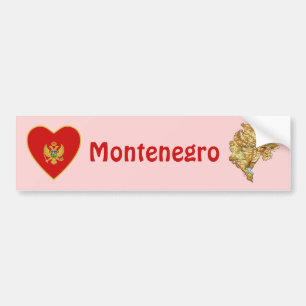 Adesivo de Para-choque Bandeira de Montenegro Cora