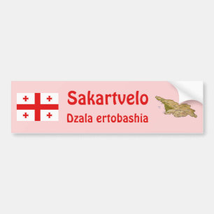 Adesivo de Para-choque Bandeira + Mapa da Geórgia