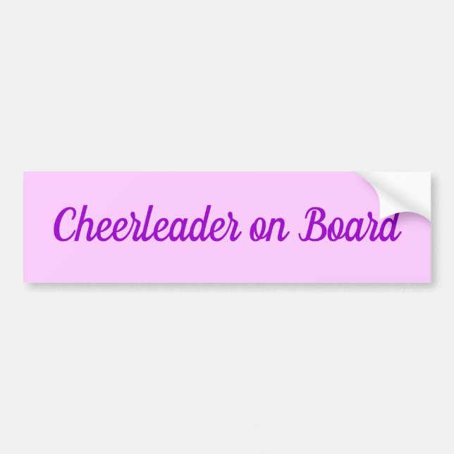 Adesivo de para-choque Cheerleader on Board (Frente)