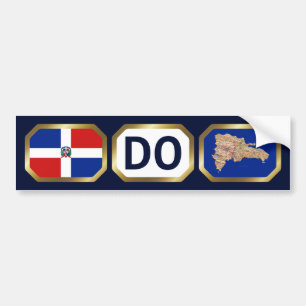 Adesivo de Para-choque Código Mapa Bandeira Repúbl