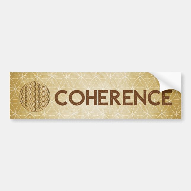 Adesivo de Para-choque “Coerência” Flor da Vida (Frente)