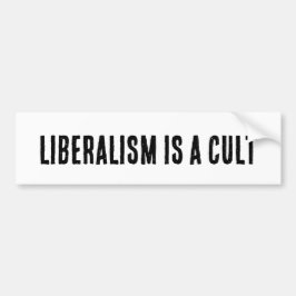 Adesivo de para-choque com a frase: "liberalismo é