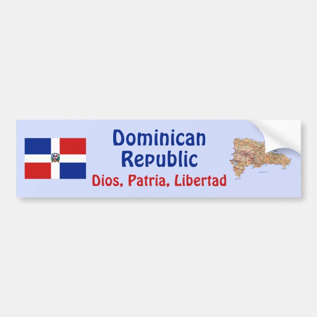 Adesivo de Para-choque com Bandeira e Mapa da Repú (Frente)