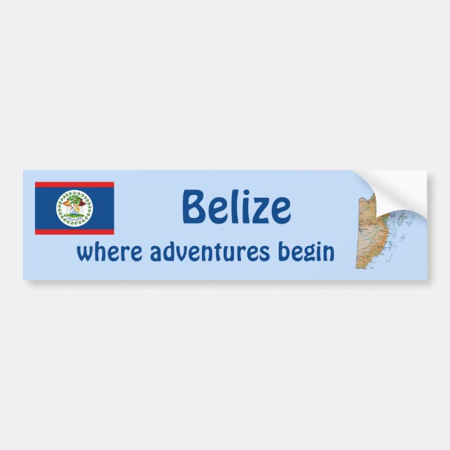 Adesivo de Para-choque com Bandeira e Mapa de Beli (Frente)