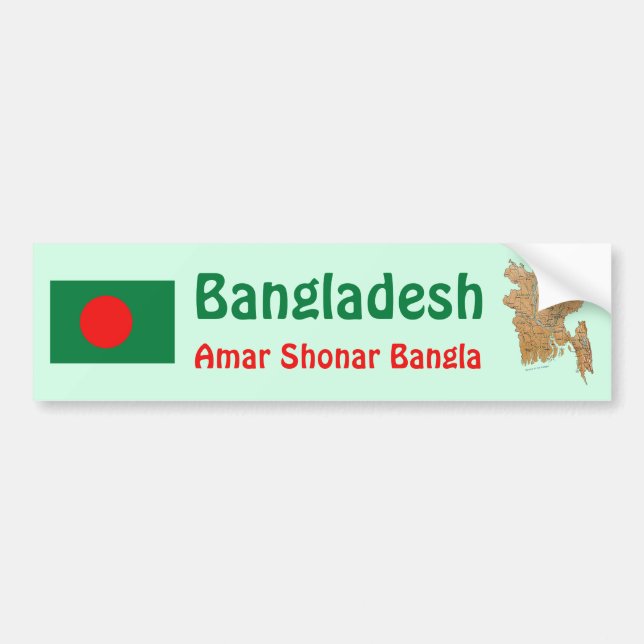 Adesivo de Para-choque com Bandeira e Mapa do Bang (Frente)