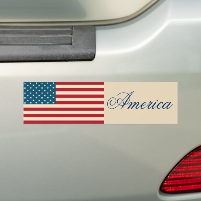 Adesivo de Para-choque da Bandeira Americana (No carro)