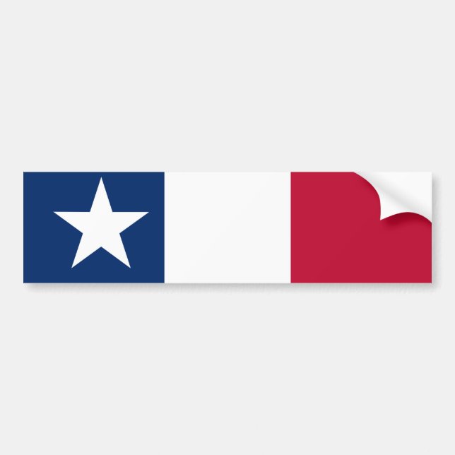 Adesivo de Para-choque da Bandeira do Texas (Frente)