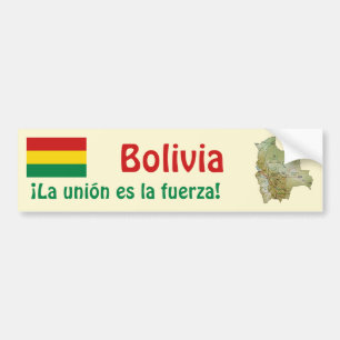Adesivo de Para-choque da Bandeira e Mapa da Bolív