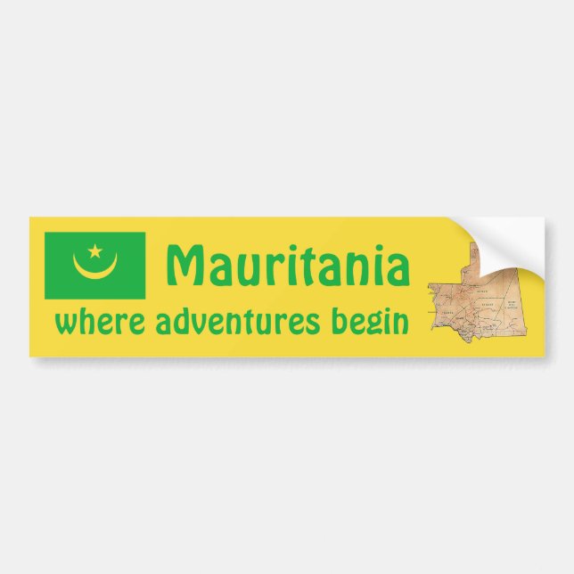 Adesivo de Para-choque da Bandeira e Mapa da Mauri (Frente)