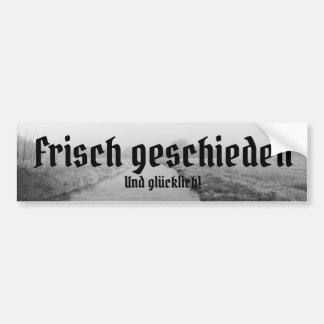Adesivo de para-choque de divórcio fresco e afortu