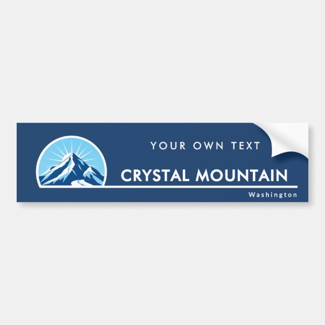 Adesivo de para-choque de esqui Crystal Mountain W (Frente)