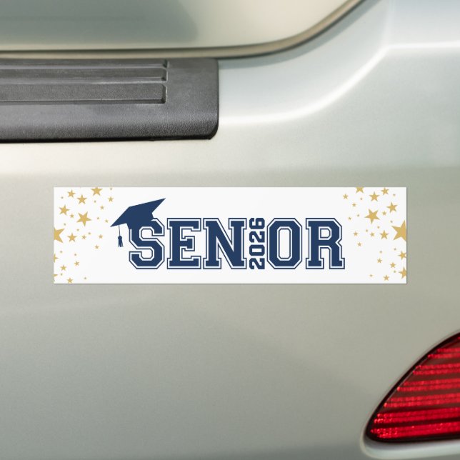 Adesivo de Para-choque de Graduado Sênior (No carro)