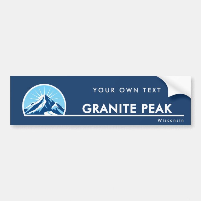 Adesivo de para-choque de Granite Peak Wisconsin (Frente)