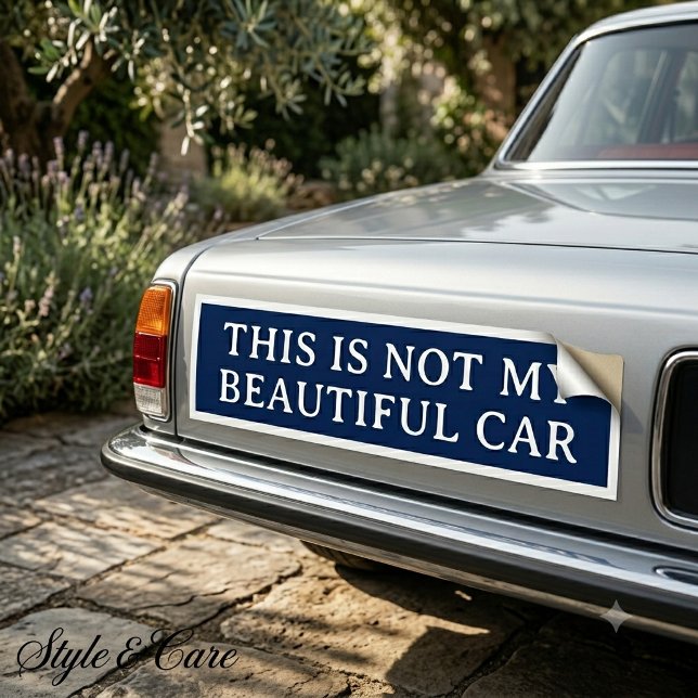 Adesivo de Para-choque de Letra Personalizável par (Customizable Script Bumper Sticker for Any Message)
