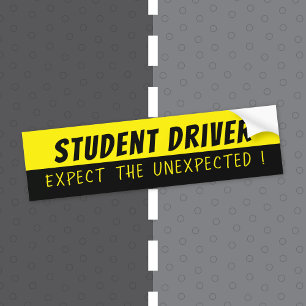 Adesivo de Para-choque de Motorista Estudante Amar
