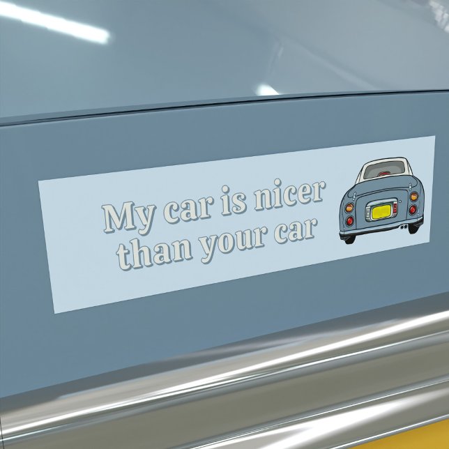 Adesivo de Para-choque Divertido Lapis Figaro Car  (Is your lapis grey figaro car nicer than the rest? I bet it is. Here's your bumper sticker for proof)
