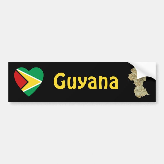 Adesivo de Para-choque do Coração da Bandeira da G (Frente)