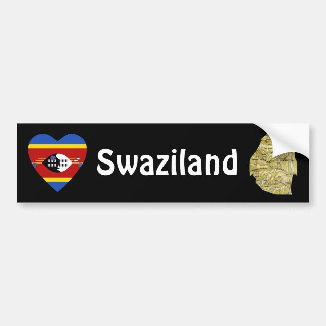 Adesivo de Para-choque do Coração da Bandeira de E (Frente)