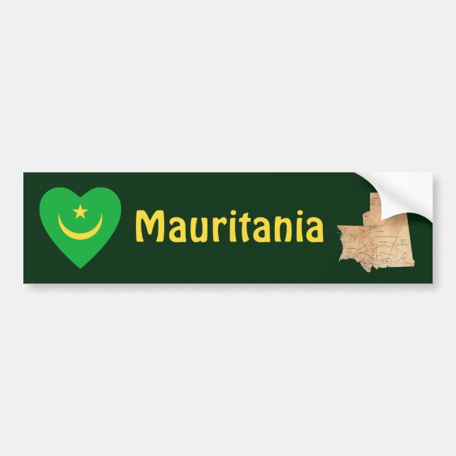Adesivo de Para-choque do Mapa e Bandeira da Mauri (Frente)