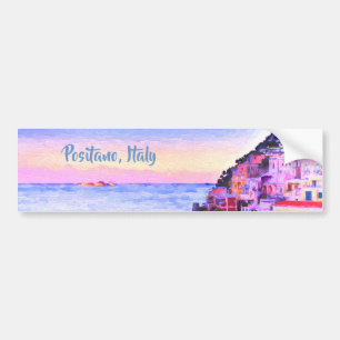 Adesivo de Para-choque do Pôr do Sol em Positano, 
