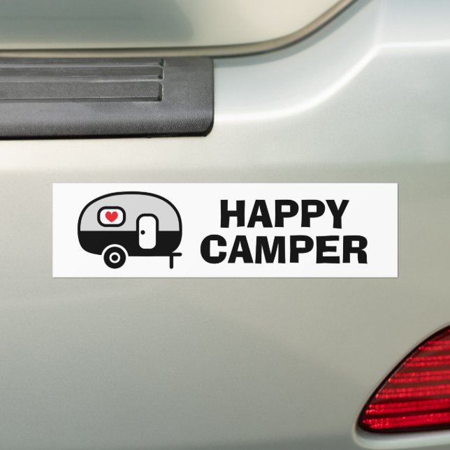 Adesivo de para-choque engraçado Happy Camper para (No carro)