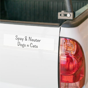 Adesivo de Para-choque Esterilize e Neutre Cães e