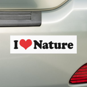Adesivo de Para-choque Eu Amo a Natureza