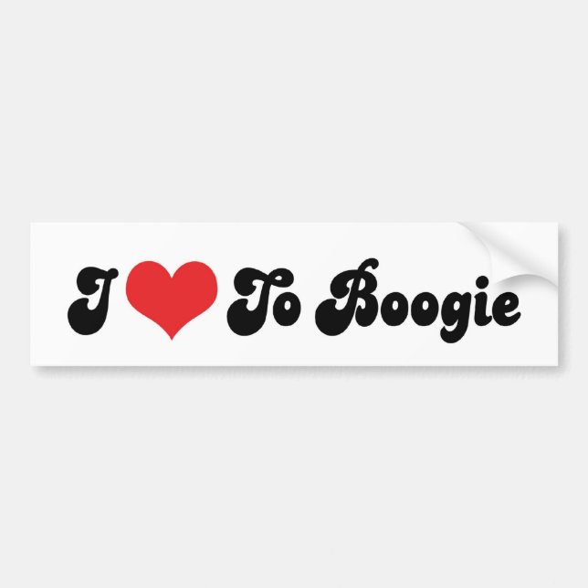 Adesivo de Para-choque Eu Amo Boogie (Frente)