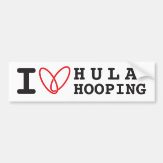 Adesivo de para-choque Eu amo Hula Hooping