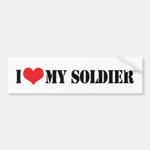 Adesivo de Para-choque Eu Amo Meu Soldado