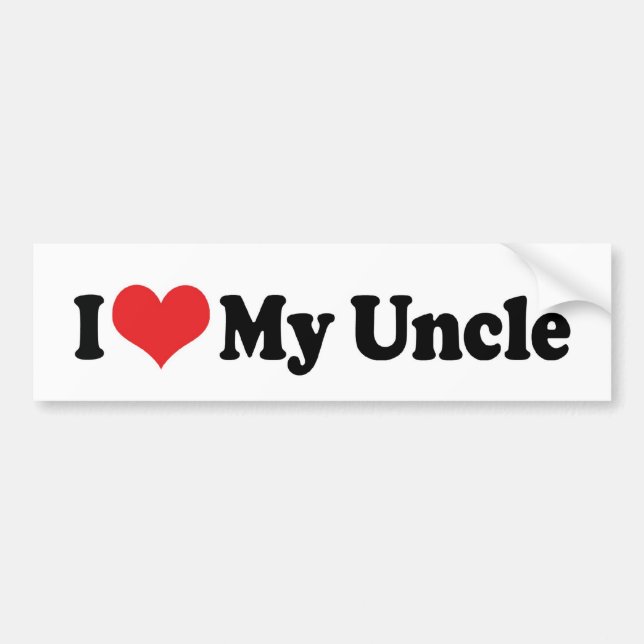 Adesivo de Para-choque Eu Amo Meu Tio (Frente)