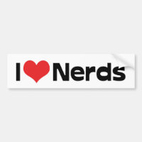 Adesivo de Para-choque Eu Amo Nerds