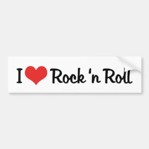 Adesivo de Para-choque Eu Amo Rock 'n Roll