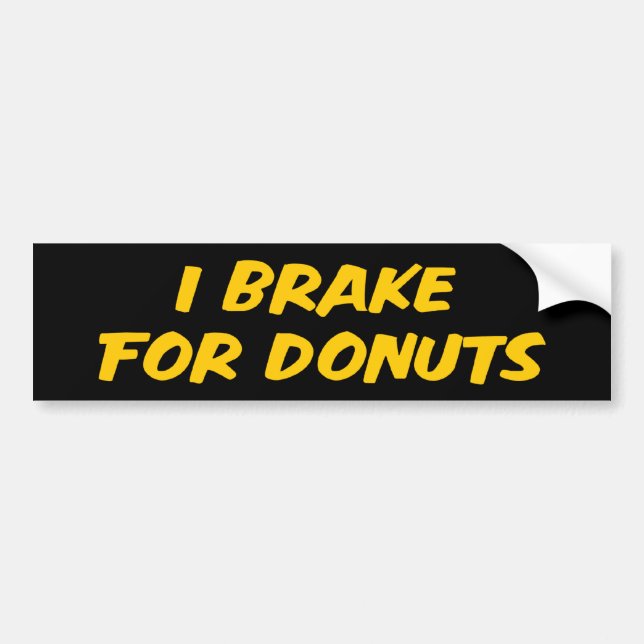 Adesivo de Para-choque Eu Freio Por Donuts (Frente)