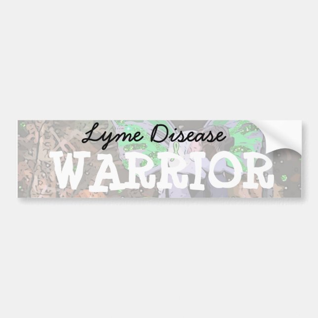 Adesivo de Para-choque Guerreiro da Doença de Lyme (Frente)