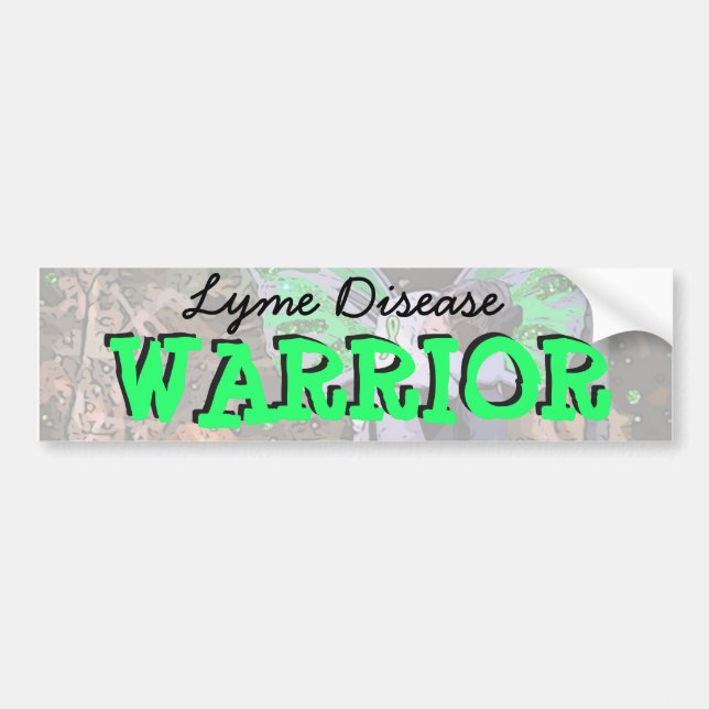 Adesivo de Para-choque Guerreiro da Doença de Lyme (Frente)