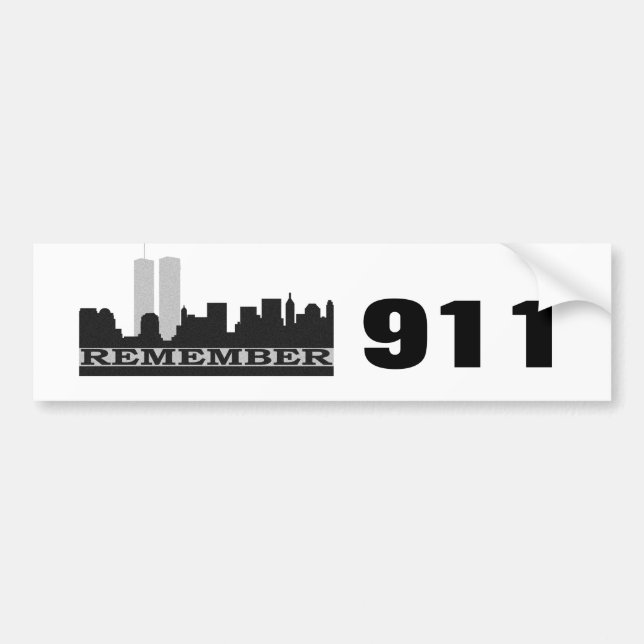 Adesivo de Para-choque Lembrando 911 (Frente)