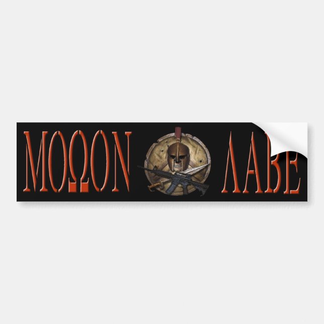 Adesivo de Para-choque Molon Labe Spartan M-4 (Frente)