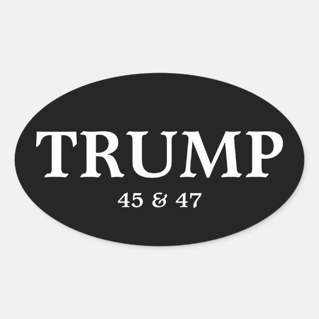 ADESIVO DE PARA-CHOQUE OVAL PRESIDENTE DONALD TRUM (Frente)