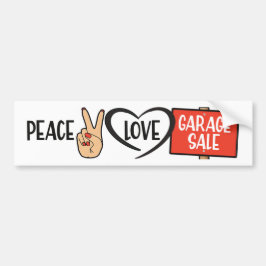 Adesivo de Para-choque Paz, Amor, Liquidação de Ga
