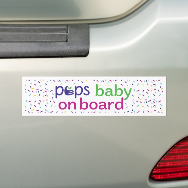 Adesivo de Para-choque PEPS Bebê a Bordo (No carro)