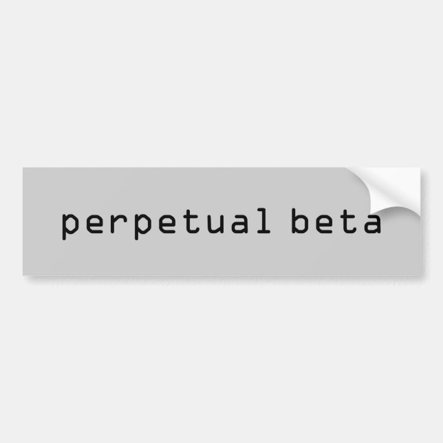 Adesivo de para-choque Perpetual Beta, CCCCCC cinz (Frente)