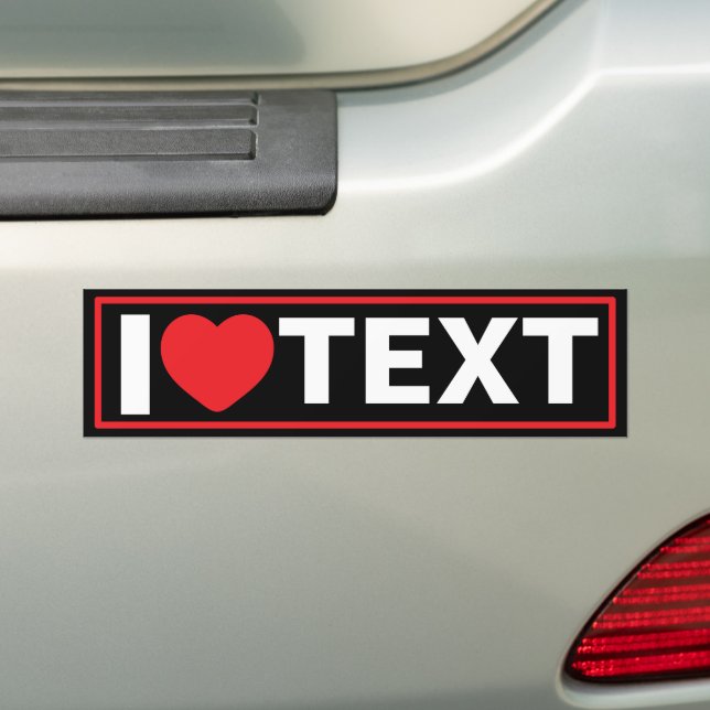 Adesivo de Para-choque Personalizado Eu Amo Modern (No carro)